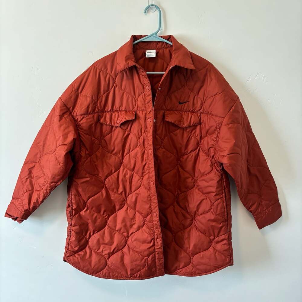 Nike Sportswear Women's Essentials Quilted Trench Jacket Rugged Orange Size L